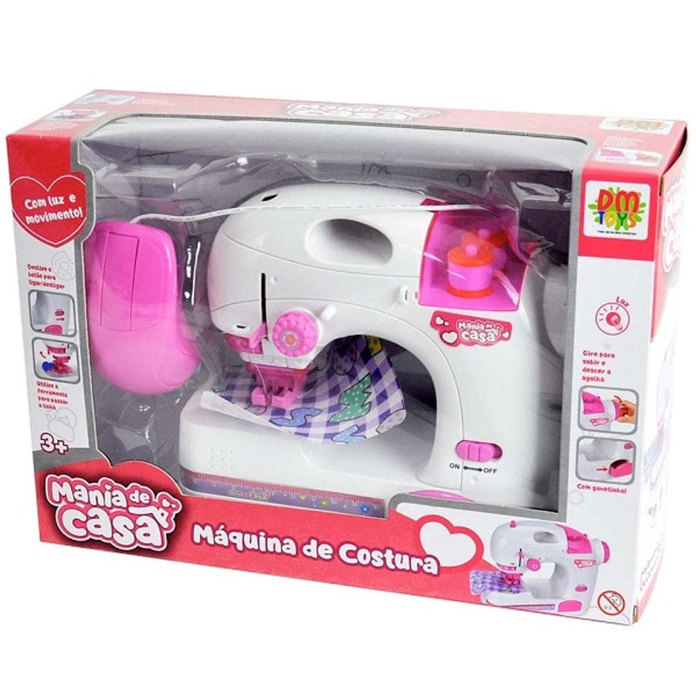 Brinquedo Mania de Casa Maquina de Costura DM TOYS DMT6667