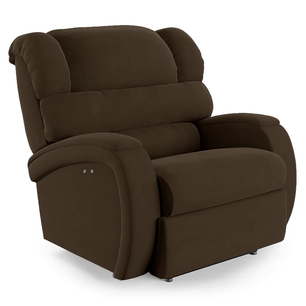 Poltrona do Papai Reclinável Napoli Power Touch Massagem Veludo Marrom FH1 - D`Rossi