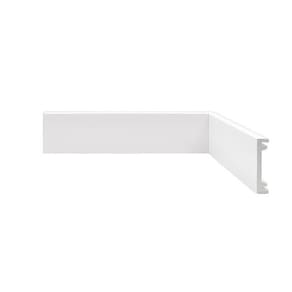 Kit com 20 Barras Rodapé de Poliestireno Slim 10cm x 10mm Casa Grassi 6,75m Branco
