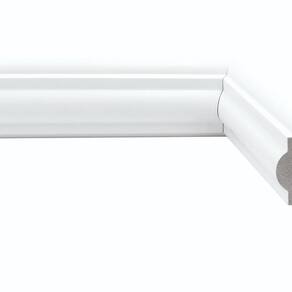 Kit com 30 Barras Rodameio de Poliestireno Scandian 27mmx7,5cmx2,40m Metro Linear 7,2m Branco