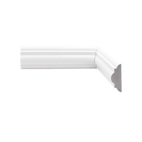Kit com 5 Barras Rodameio de Poliestireno Scandian 18mmx5cmx2,40m Metro Linear 7,2m Branco