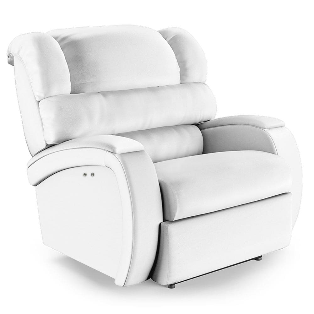 Poltrona do Papai Reclinável Napoli Power Touch Massagem PU Branco FH1 - D`Rossi