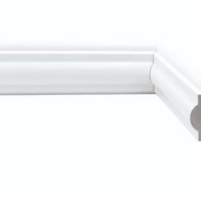 Kit com 5 Barras Rodameio de Poliestireno Scandian 27mmx7,5cmx2,40m Metro Linear 7,2m Branco