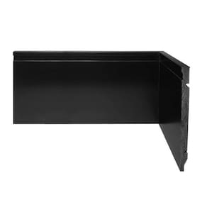 Kit com 20 Barras Rodapé de Poliestireno 15cm x 15mm Frisado Metro Linear Casa Grassi 7,2m Preto