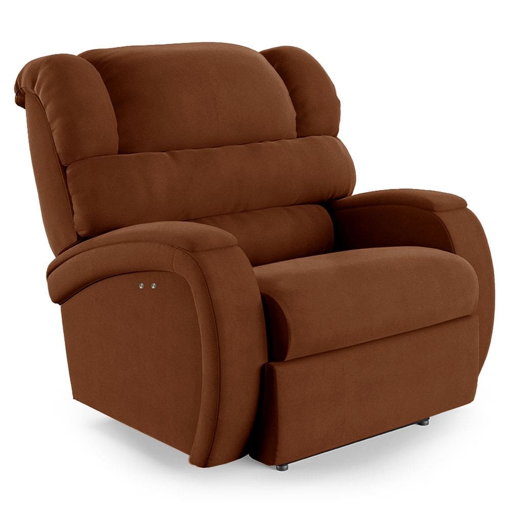 Poltrona do Papai Reclinável Napoli Power Touch Massagem Veludo Terracota FH1 - D`Rossi