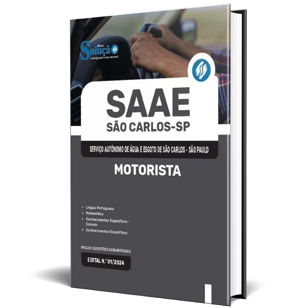 Apostila Saae São Carlos Sp 2024 - Motorista