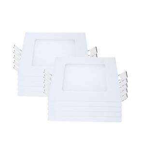 Painel Led Avant Quadrado Embutir 6w 4000k Branco 10 Und