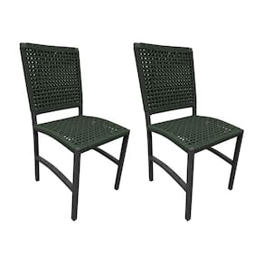 Kit 2 Cadeiras Deck Alumínio Corda Náutica Verde Militar