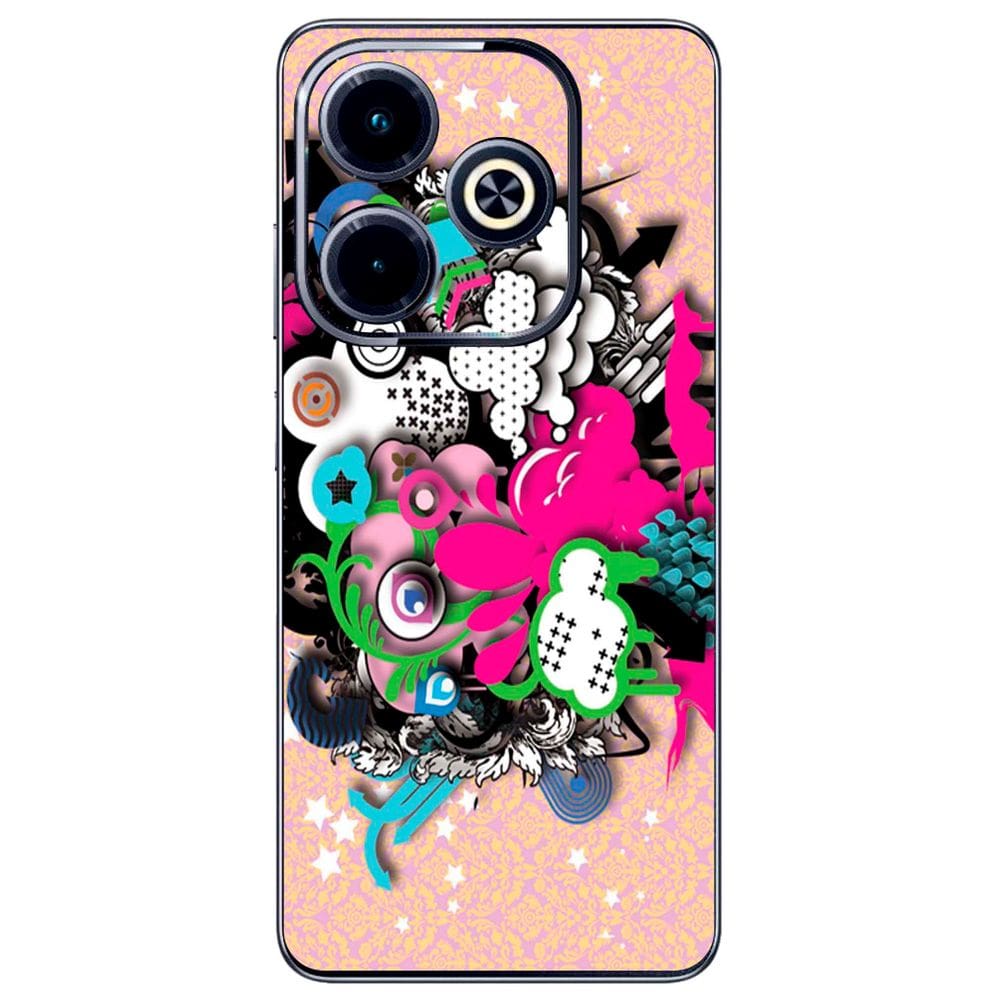 Capa Adesivo Skin104 Verso Para Infinix Hot 40i