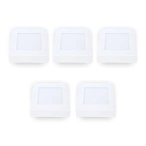 Painel Led Avant Quadrado Sobrepor 6W 6500k Branco 5 Und
