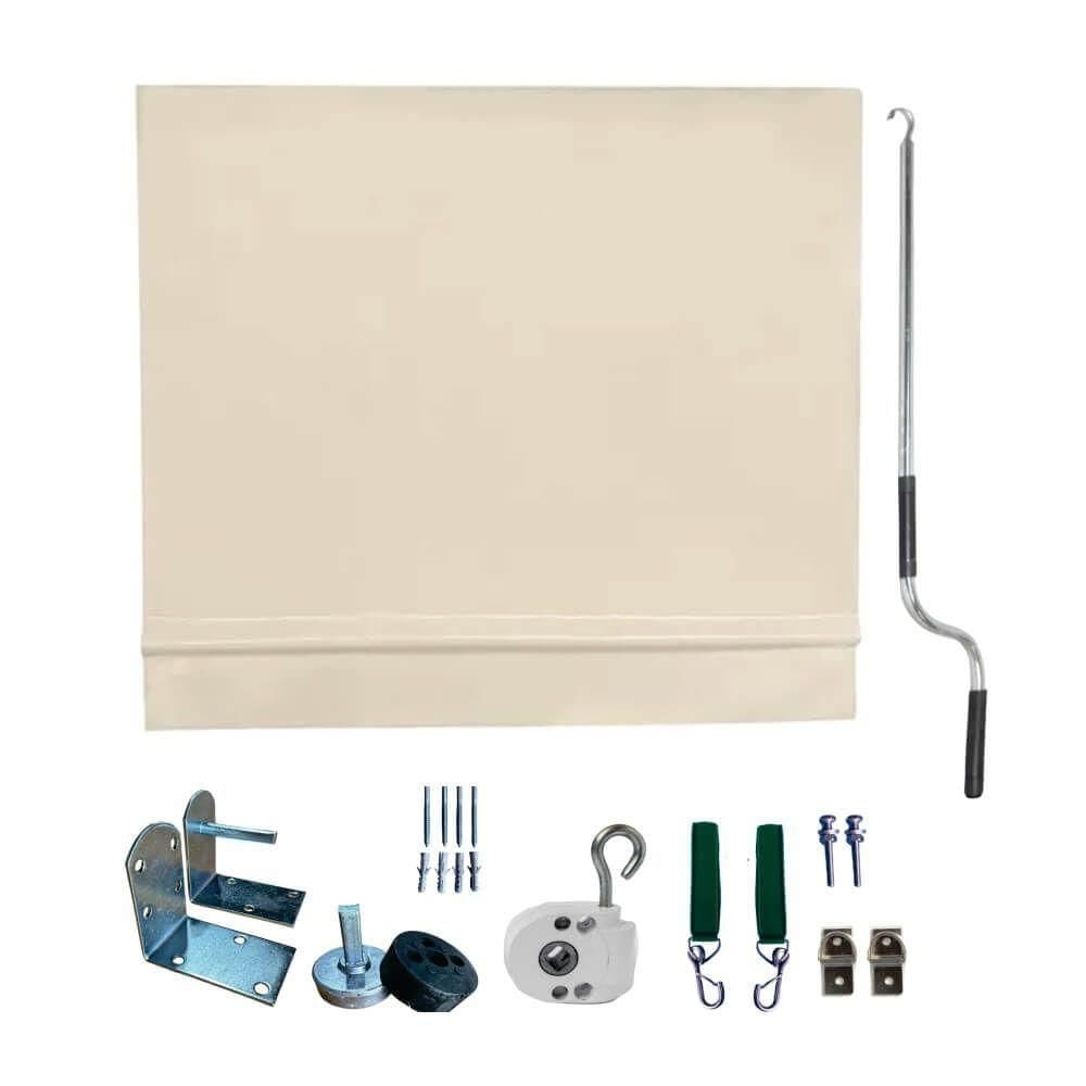 Toldo Cortina Bege - 3,00m X 3,20m - Kit Completo