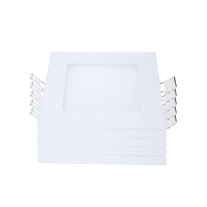 Painel Led Avant Quadrado Embutir 6w 4000k Branco 5 Und