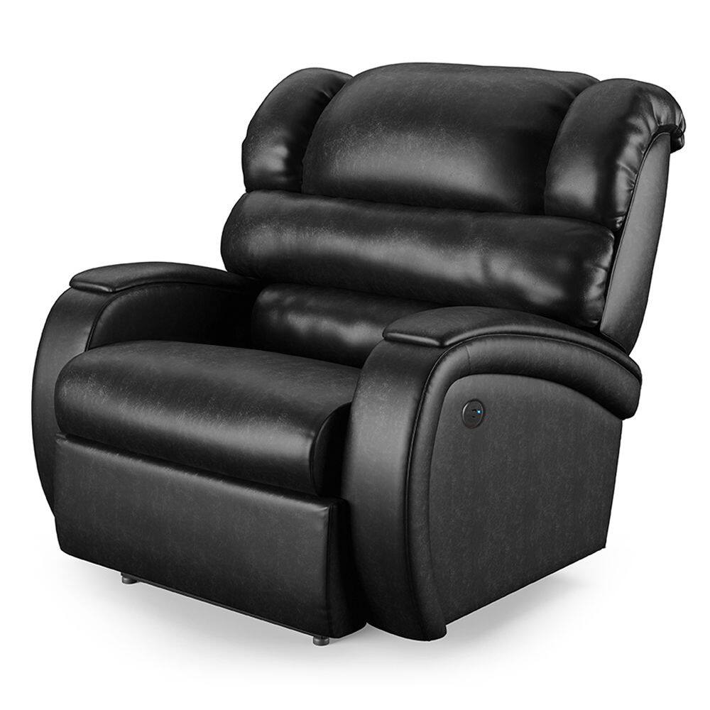 Poltrona do Papai Reclinável Napoli Power Touch USB PU Preto Brilho FH1 - D`Rossi