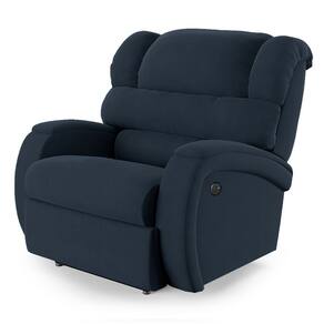 Poltrona do Papai Reclinável Napoli Power Touch USB Veludo Azul FH1 - D`Rossi