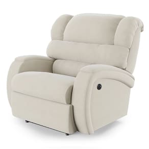 Poltrona do Papai Reclinável Napoli Power Touch USB Veludo Bege FH1 - D`Rossi