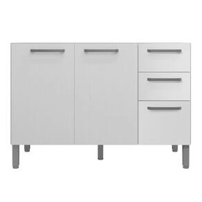 Balcão com Tampo e 2 Portas Riga Branco Supremo