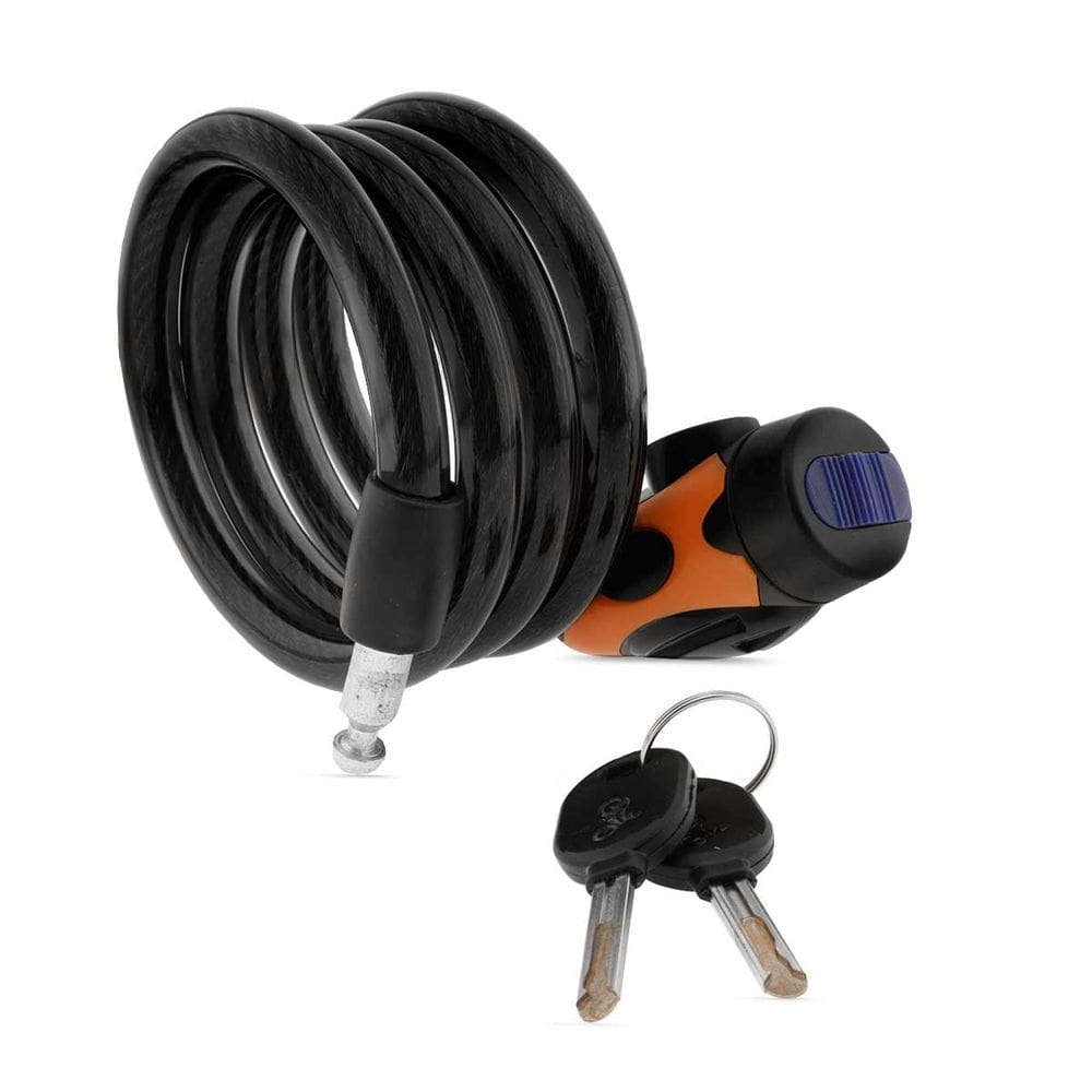 Trava Antifurto Gp Tech C/ Chave Cabo Espiral Reforçado