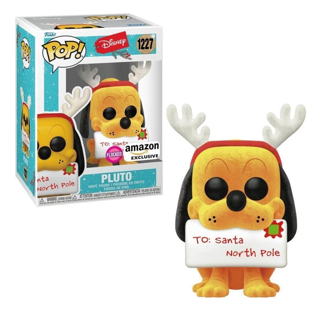 Boneco Funko Pop Disney Holiday Pluto Flocked