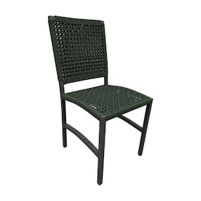 Cadeira Deck Alumínio Corda Náutica Verde Militar
