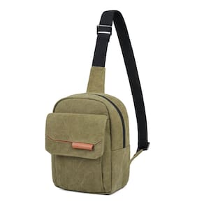 Bolsa de câmera Tullio Small Canvas Sling impermeável para DSLR