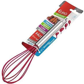 Batedor Manual Silicone E Inox Euro Home - Vermelha