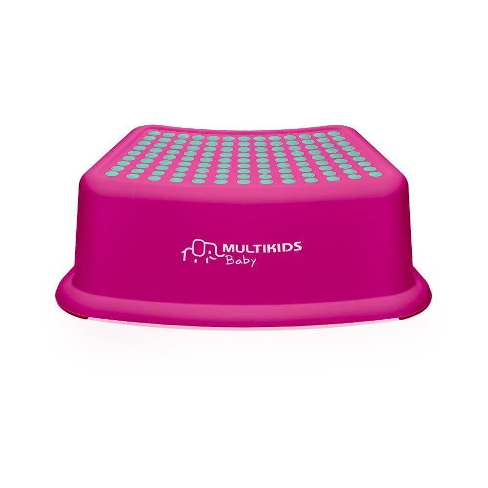 Degráu Infantil Multikids com Anti-Derrapante - Rosa - 20 cm