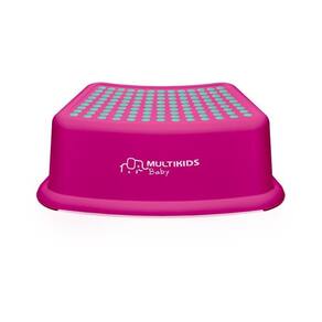 Degráu Infantil Multikids com Anti-Derrapante - Rosa - 20 cm