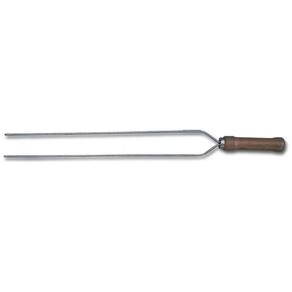 Espeto Duplo De Inox Cabo Madeira 65Cm Churrasco