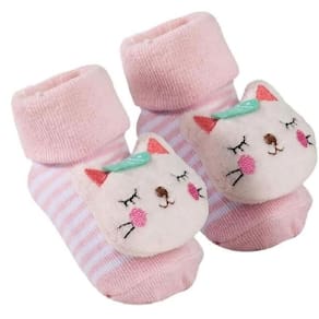 Meias Com Chocalho Gatinho - Antiderrapante 12729 - Buba