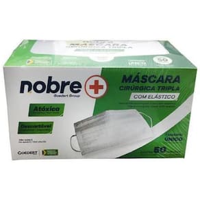 Máscara Cirúrgica Descartável Tripla Nobre - 50 Unidades