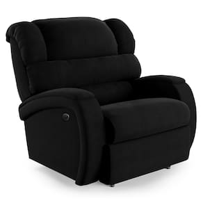 Poltrona do Papai Reclinável Napoli Power Elétrica Massagem Veludo Preto FH1 - D`Rossi