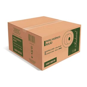 Papel Higiênico Rolão 300m Folhas Simples Com 8 Extra Luxo Indaial