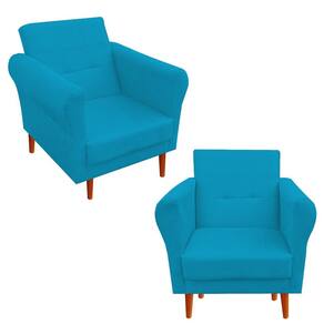 Kit 02 Poltronas Decorativas Danny Turquesa
