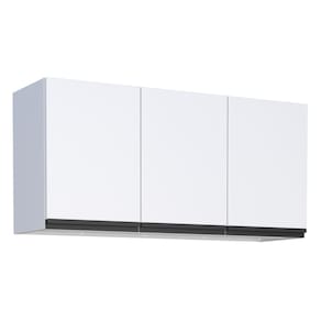 Armário Aéreo para Cozinha 3 Portas Anori Branco