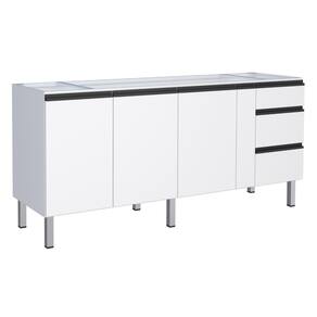 Gabinete de Cozinha para Pia 3 Portas Cambé Branco