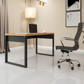 Mesa de Escritório F20 Industrial Dalla Costa Freijó/Preto