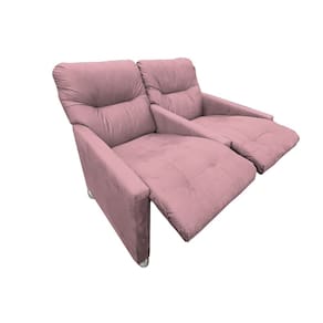Poltrona 2 Lugares Reclinável Sala Cinema Jetta Rosa