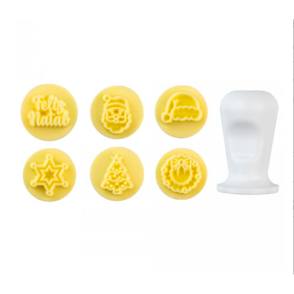 Kit Carimbos Natal Ilumi. Amarelo Bluestar