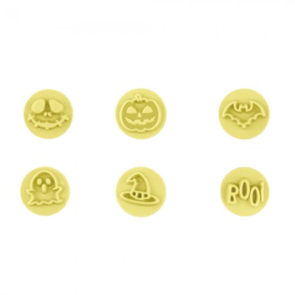 Kit Carimbos Halloween Amarelo 2cm Bluestar