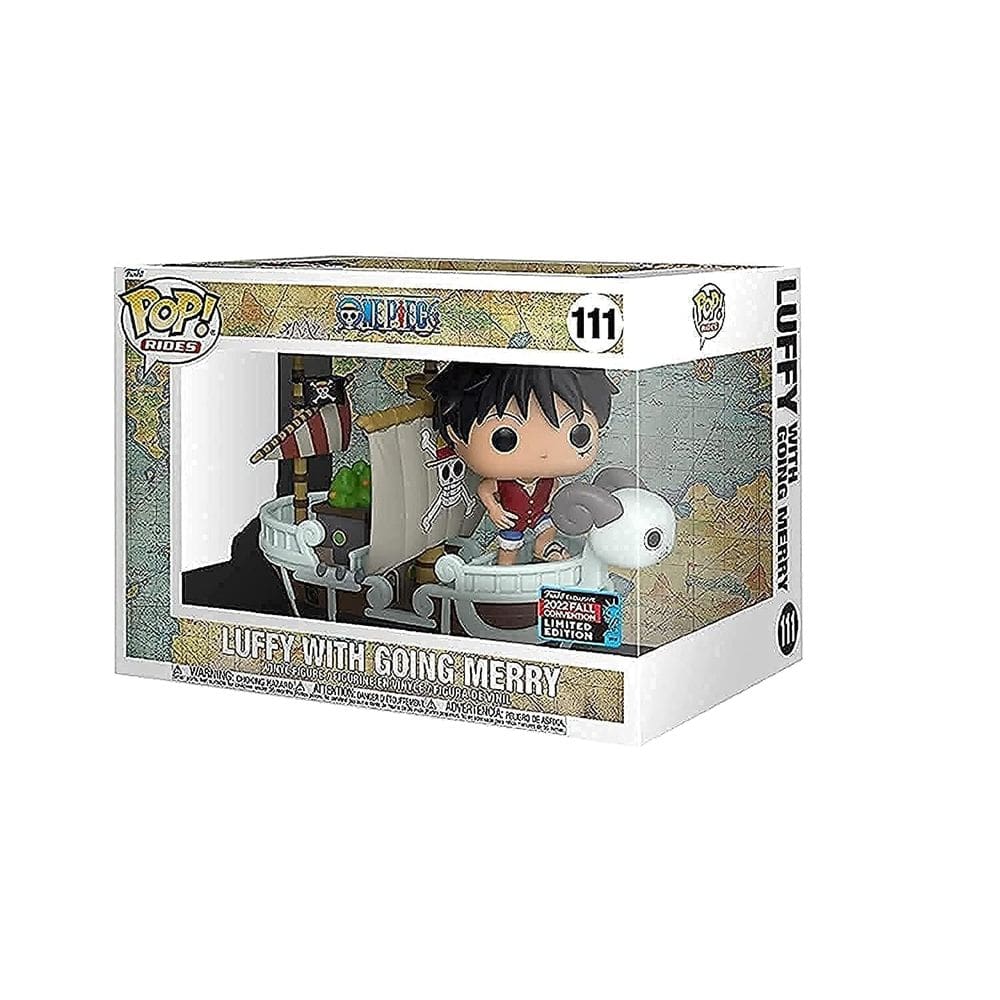 Boneco de vinil Funko POP! One Piece Rides Luffy com Going Merry