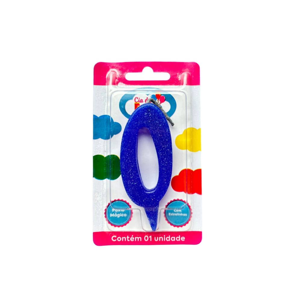 Vela Premium Azul N 0 Cia Da Festa