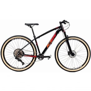 Bicicleta 29 Ksw Xlt 12v Freios Hidráulicos 1x12v Trava No Ombro Pneu Bege - Preto-vermelho-laranja Tam.15