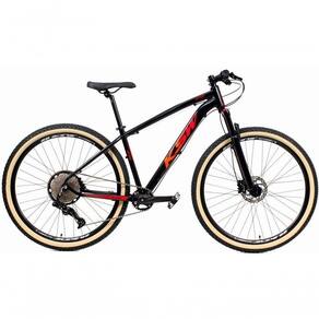 Bicicleta 29 Ksw Xlt 12v Freios Hidráulicos 1x12v Trava No Ombro Pneu Bege - Preto-vermelho-laranja Tam.21