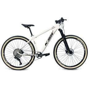 Bicicleta 29 Ksw Xlt 12v Freios Hidráulicos 1x12v Trava No Ombro Pneu Bege - Branco Tam.15