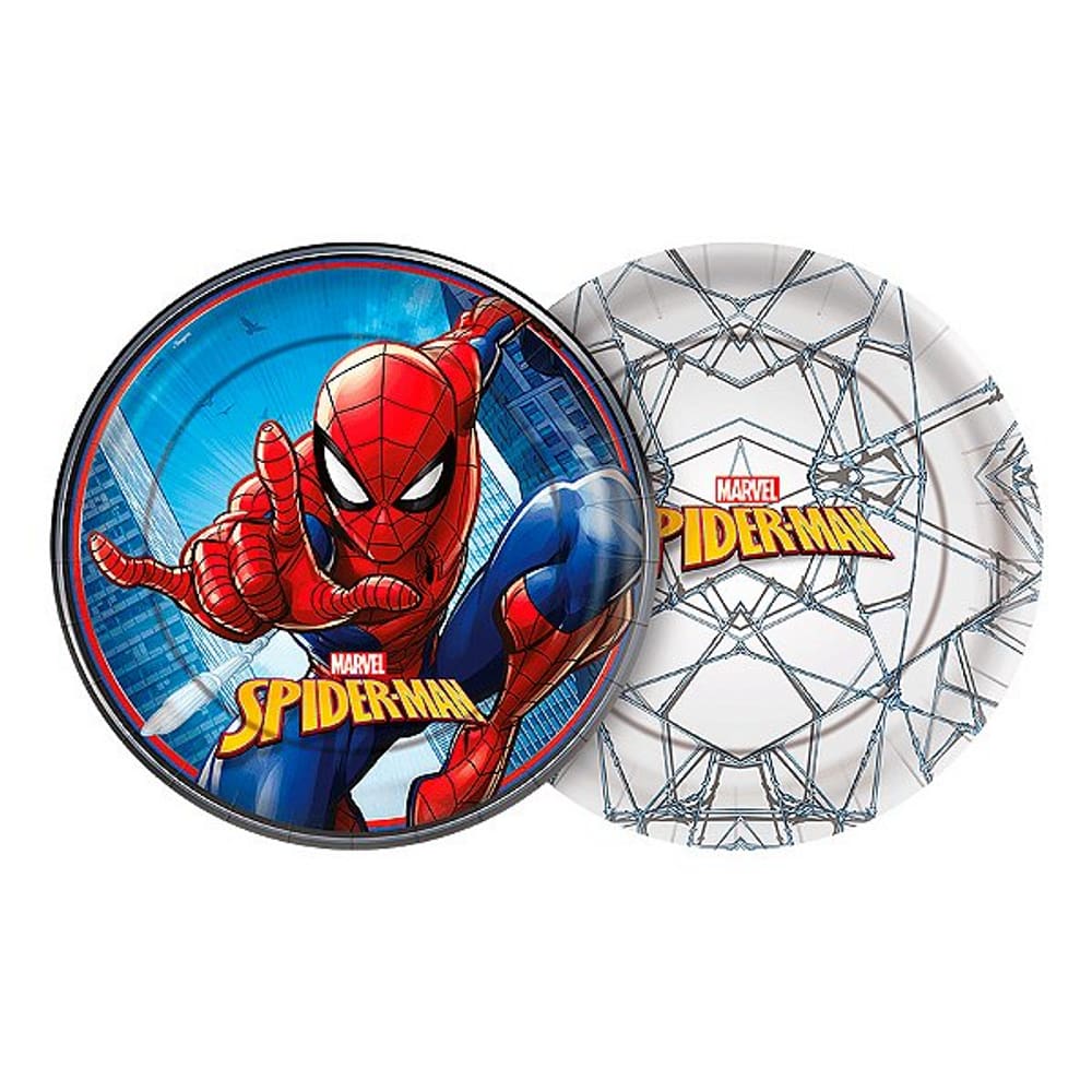 Prato Papel Homem Aranha C/8 Regina