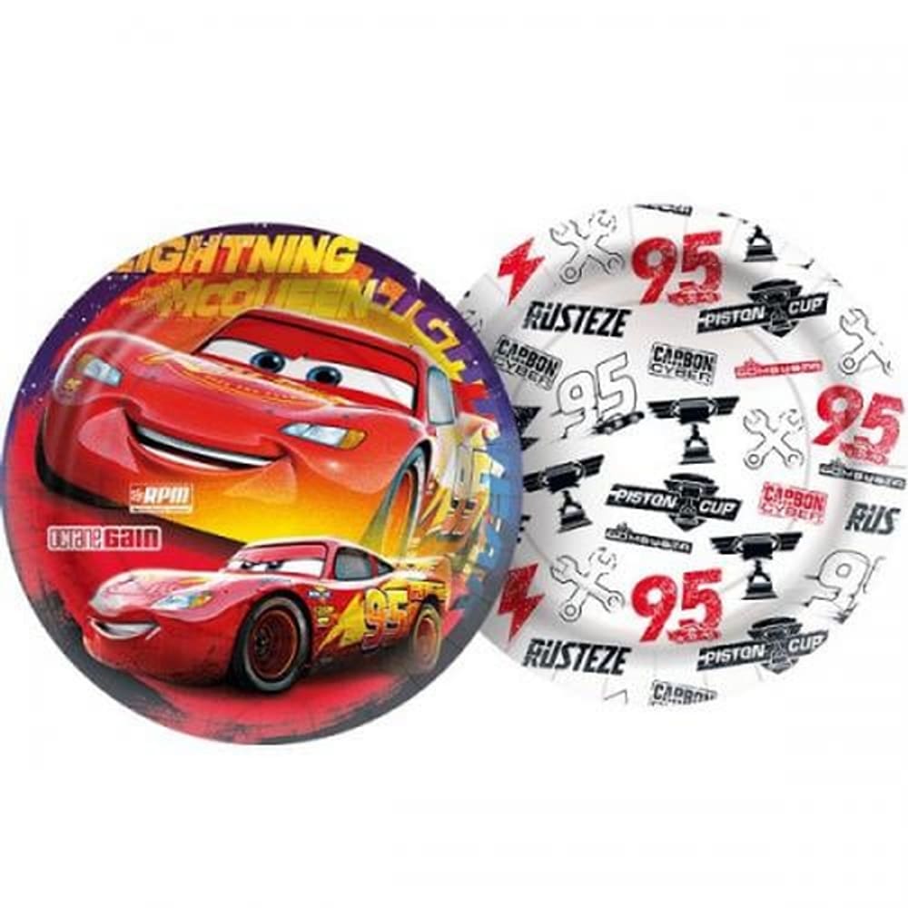 Prato Papel Carros C/8 Regina