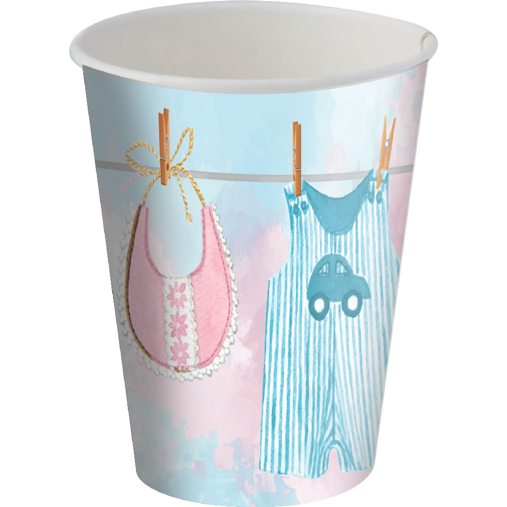 Copo Papel 200ml Revela. R/a C/8 Festcolor