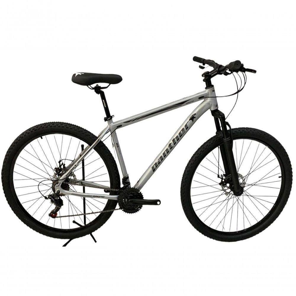 Bicicleta Aro 29 Panther Magno Prata 21v Câmbio Shimanos
