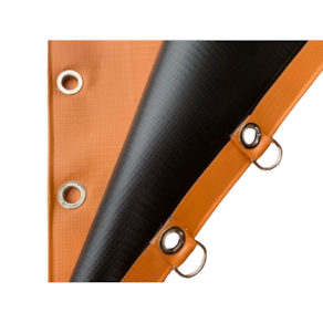 Lona multiuso Impermeável 750 5,20x9,80 Laranja e preta CA - Primelonas SK