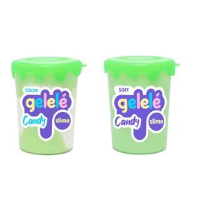 Gelelé Slime Candy Soft + Candy Color - Kit Cor Verde
